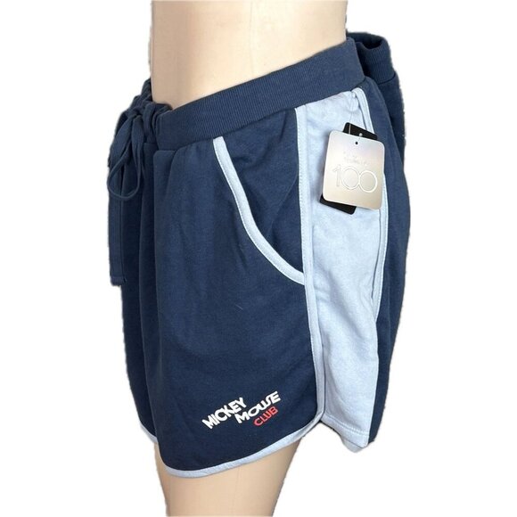 Disney +4 Blue Mickey Mouse Clubhouse Graphic Drawstring Waist Pockets Shorts - Picture 5 of 7